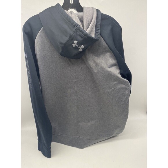 Under Armour Loose Cold Gear Pullover Hoodie Men's Size XL Gray Black Active - Picture 3 of 4